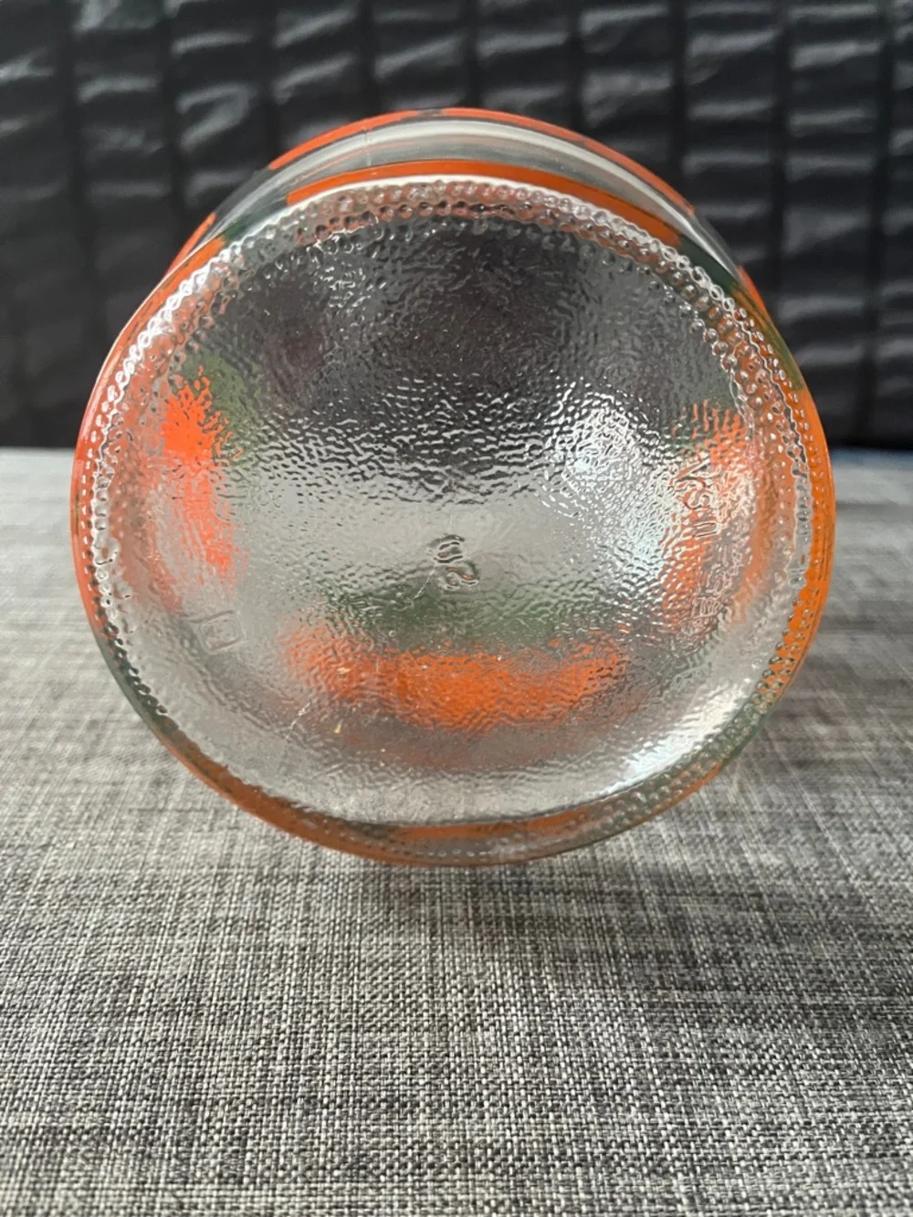 Vintage Orange & Green Glass Beverage Decanter - Picture 4 of 4